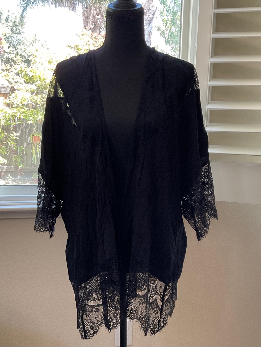 American Rag Black Lace Swim Coverup